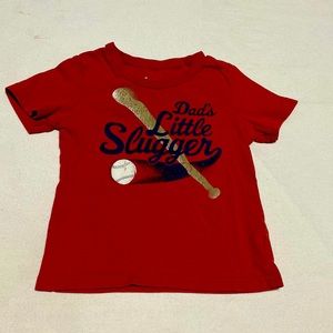 Circo Red Shirt “Dads little slugger”